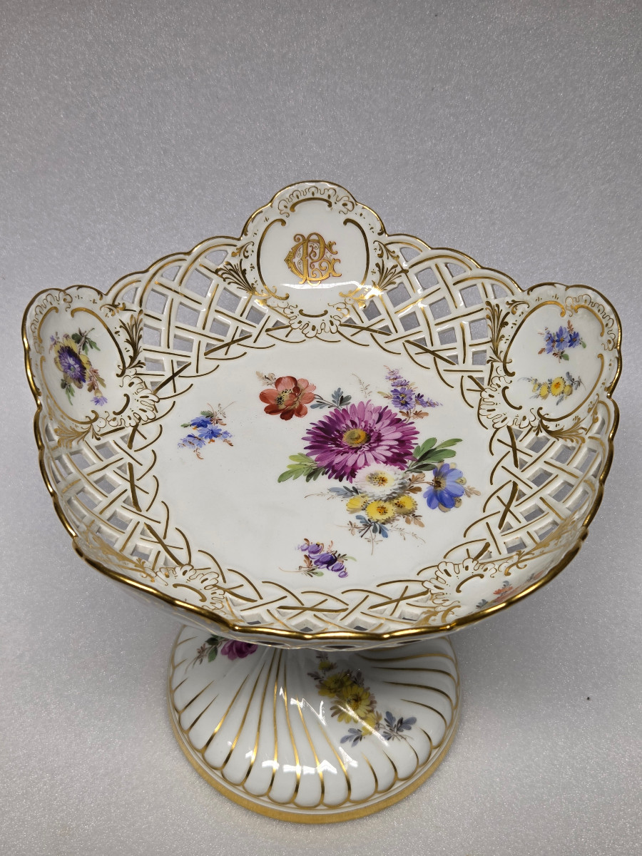 COUPE PORCELAINE – SAXE XXème siècle.-photo-7