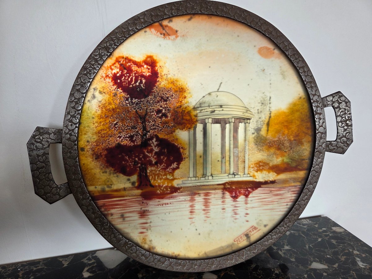 PLATEAU CENTRE DE TABLE ART DECO GERMONDE