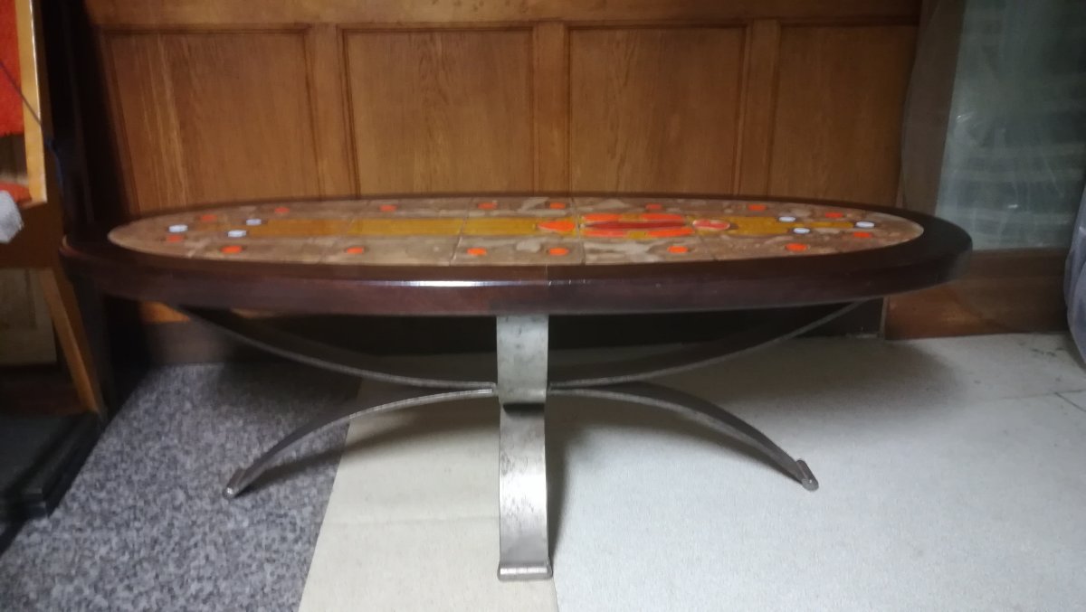 TABLE BASSE  EN CERAMIQUE « RAYNAUD » – ANNEES 60-photo-4