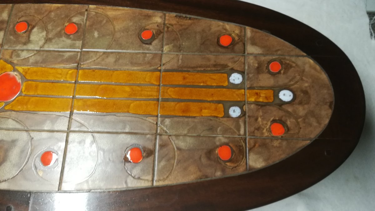 TABLE BASSE  EN CERAMIQUE « RAYNAUD » – ANNEES 60-photo-3