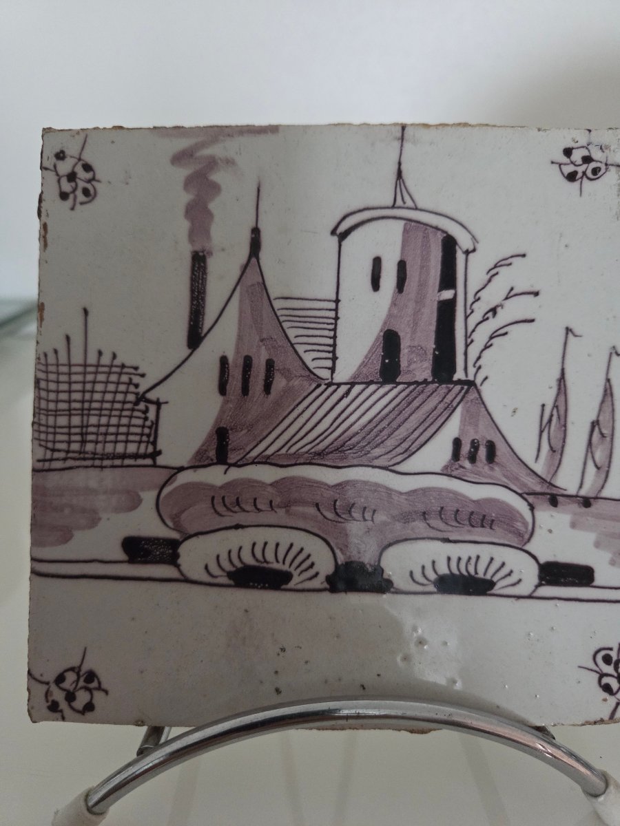 Netherlands: 2 Pieces Of Delft Earthenware – 18th Century.-photo-2