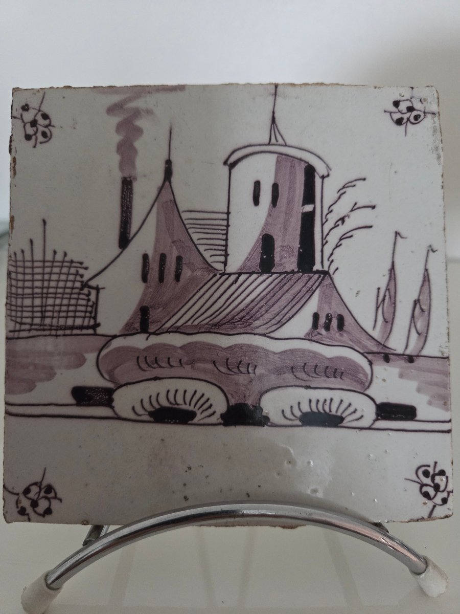 Netherlands: 2 Pieces Of Delft Earthenware – 18th Century.-photo-3