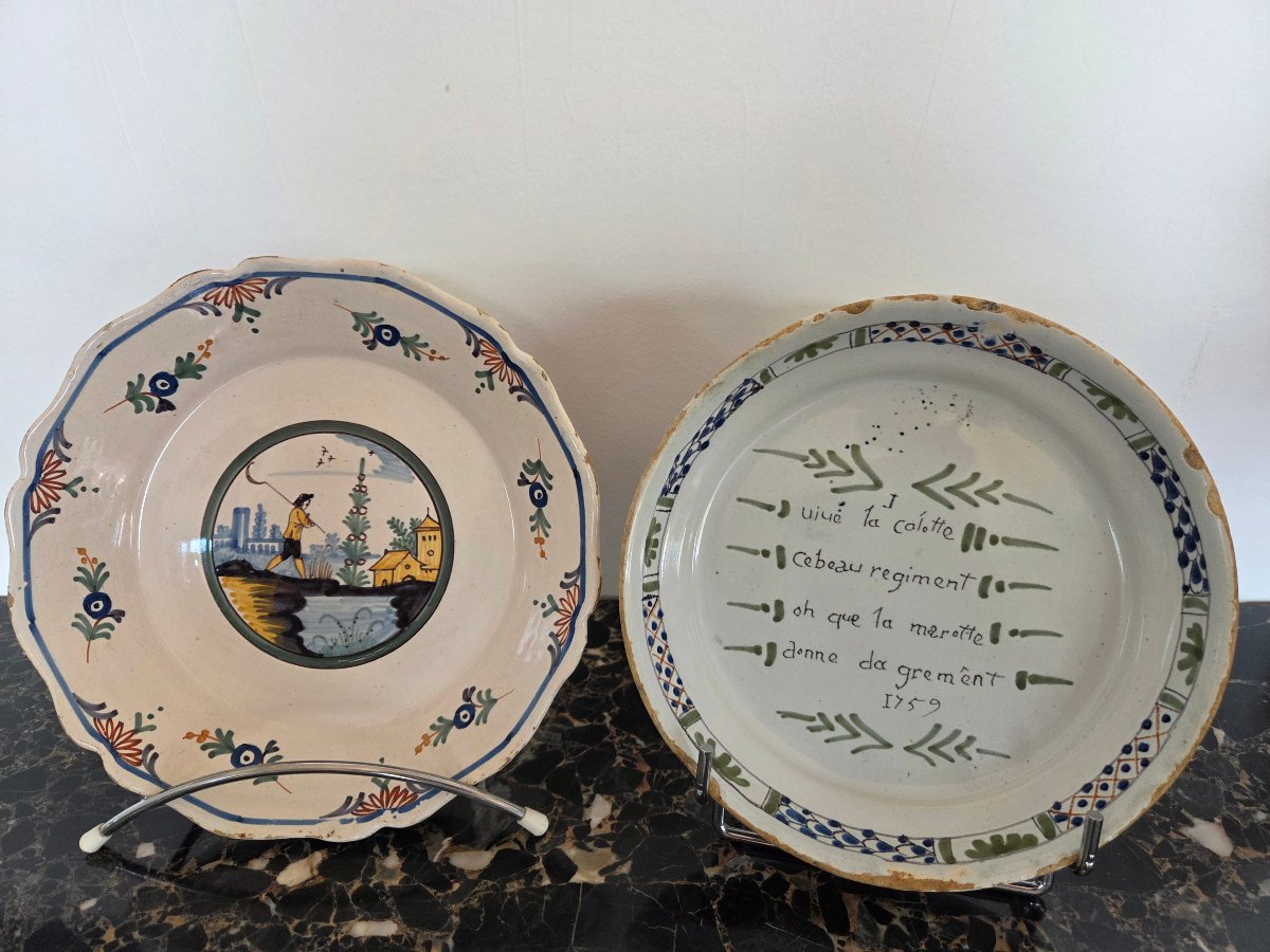 Nevers – 2 18th-century Plates.