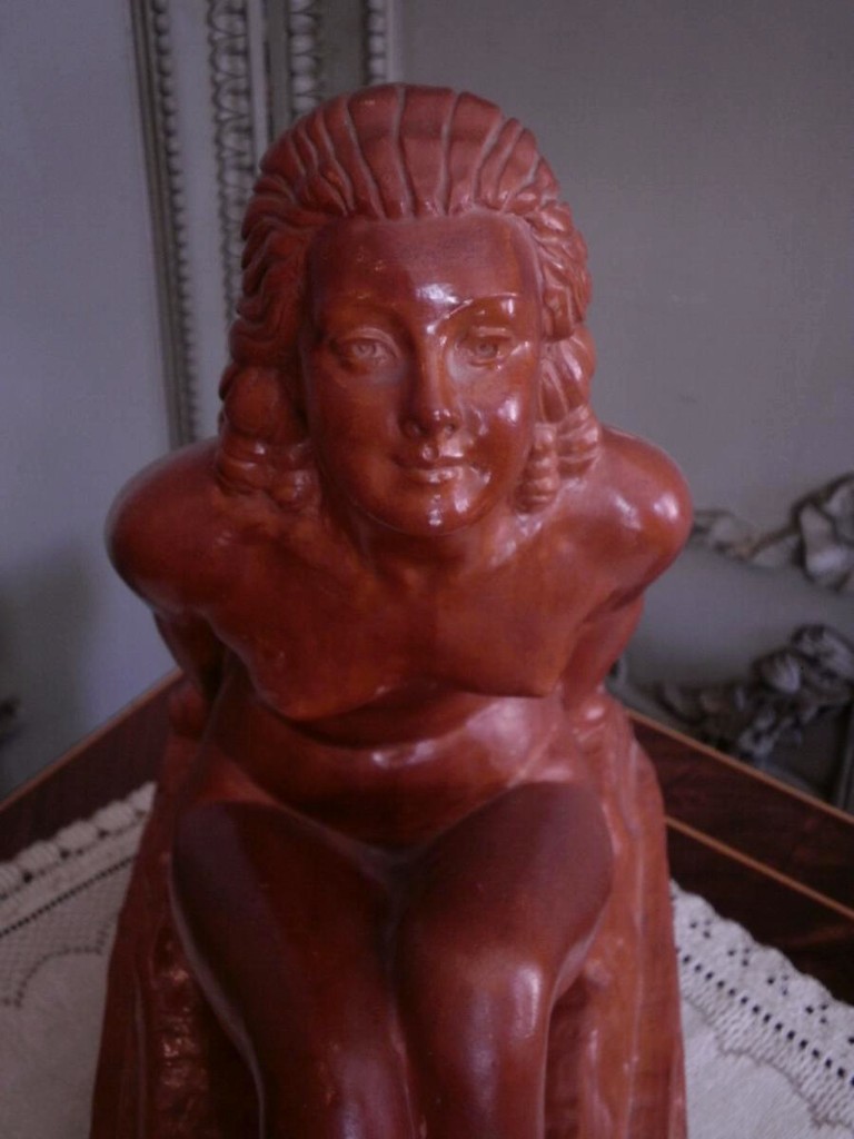 Chiparus - Terra Cotta - Naked Woman Art Deco-photo-1