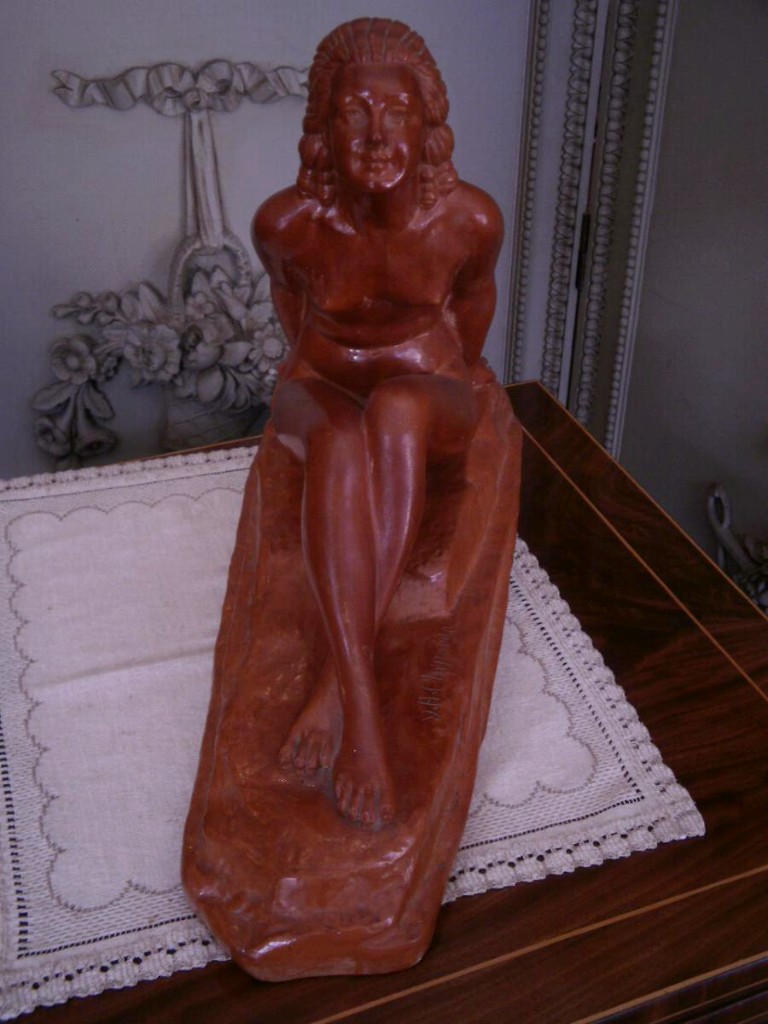 Chiparus - Terra Cotta - Naked Woman Art Deco-photo-3