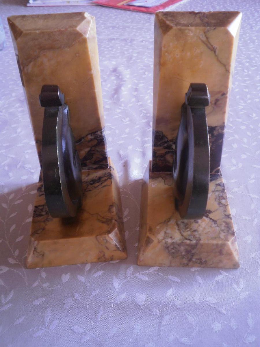 2 Bronze Squirrels - L Hubert - Art Deco-photo-4
