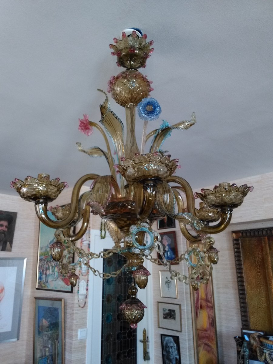 Venice Chandelier With 6 Branches - XXth