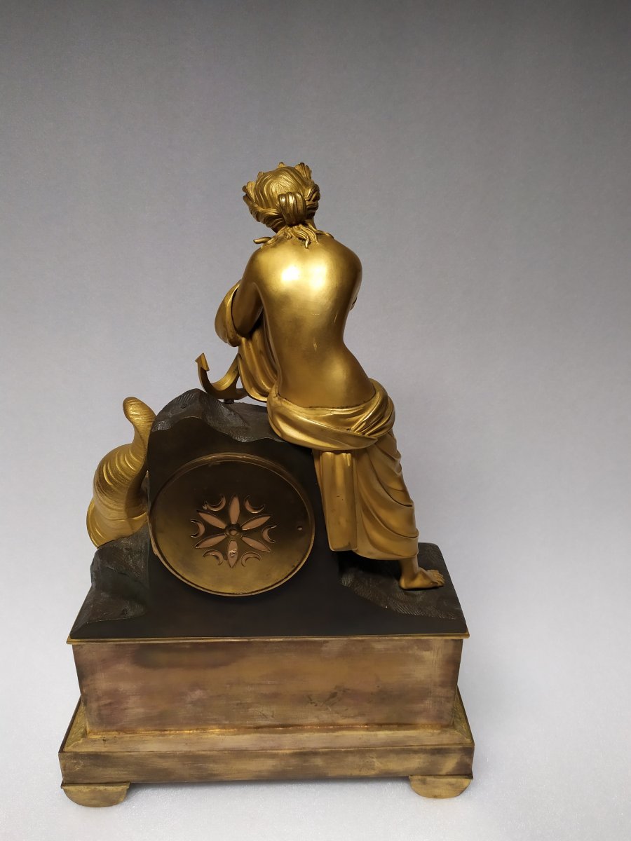 Pendule En Bronze Dore A Double Patine – XIXème.-photo-2