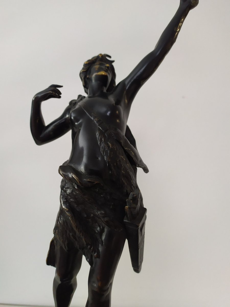 Bronze "diane Chasseresse" - C. Holand XXth.-photo-4