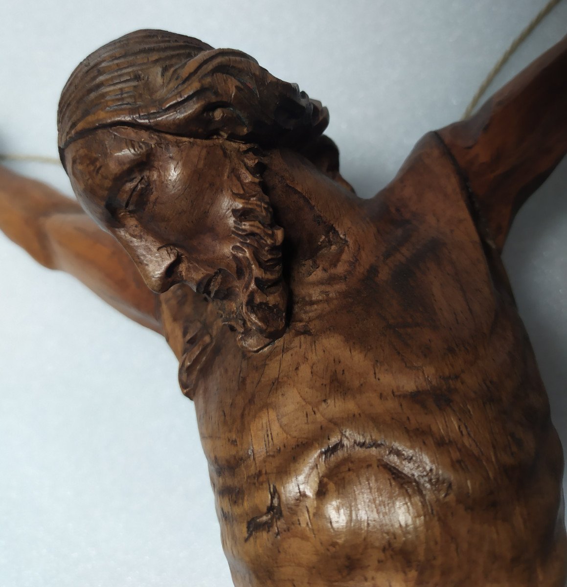 Christ En Bois Sculpte – XVIIIème.-photo-4