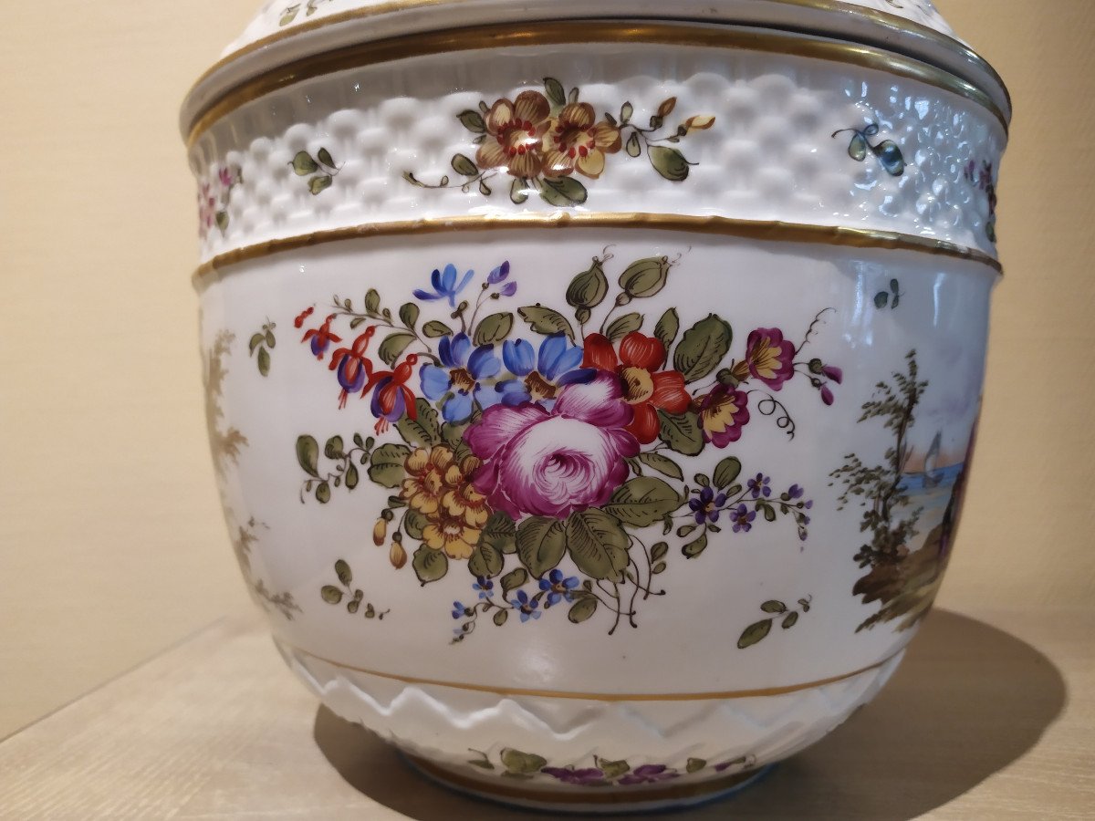 Porcelain Covered Pot - Eugene Clauss Paris - XIXth.-photo-2