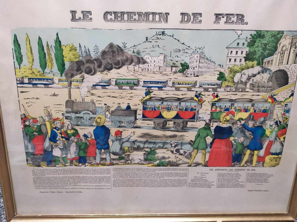 Image d'Epinal –les Agremens Des Chemins De Fer- 20ème Siècle.-photo-1