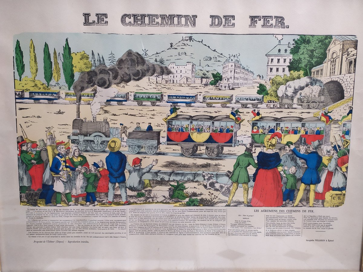 Image d'Epinal –les Agremens Des Chemins De Fer- 20ème Siècle.-photo-2