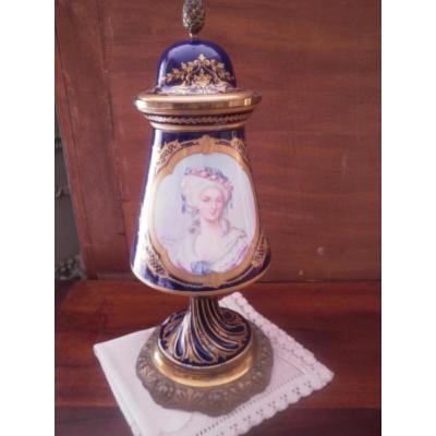 Sevres Earthenware - Covered Vase