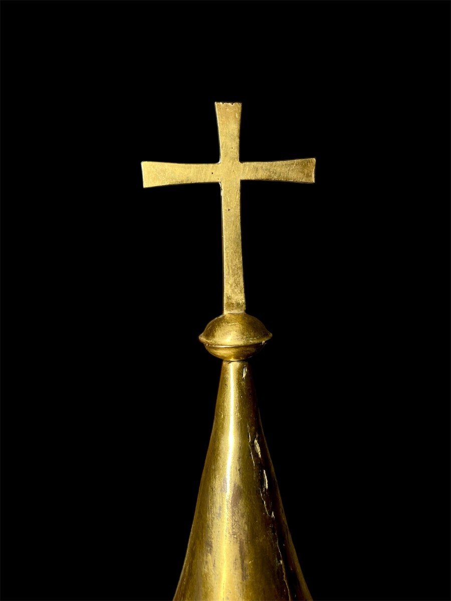 XIII Siècle - Haute France Ou Flandre - Reliquaire En Cuivre Dorè-photo-5