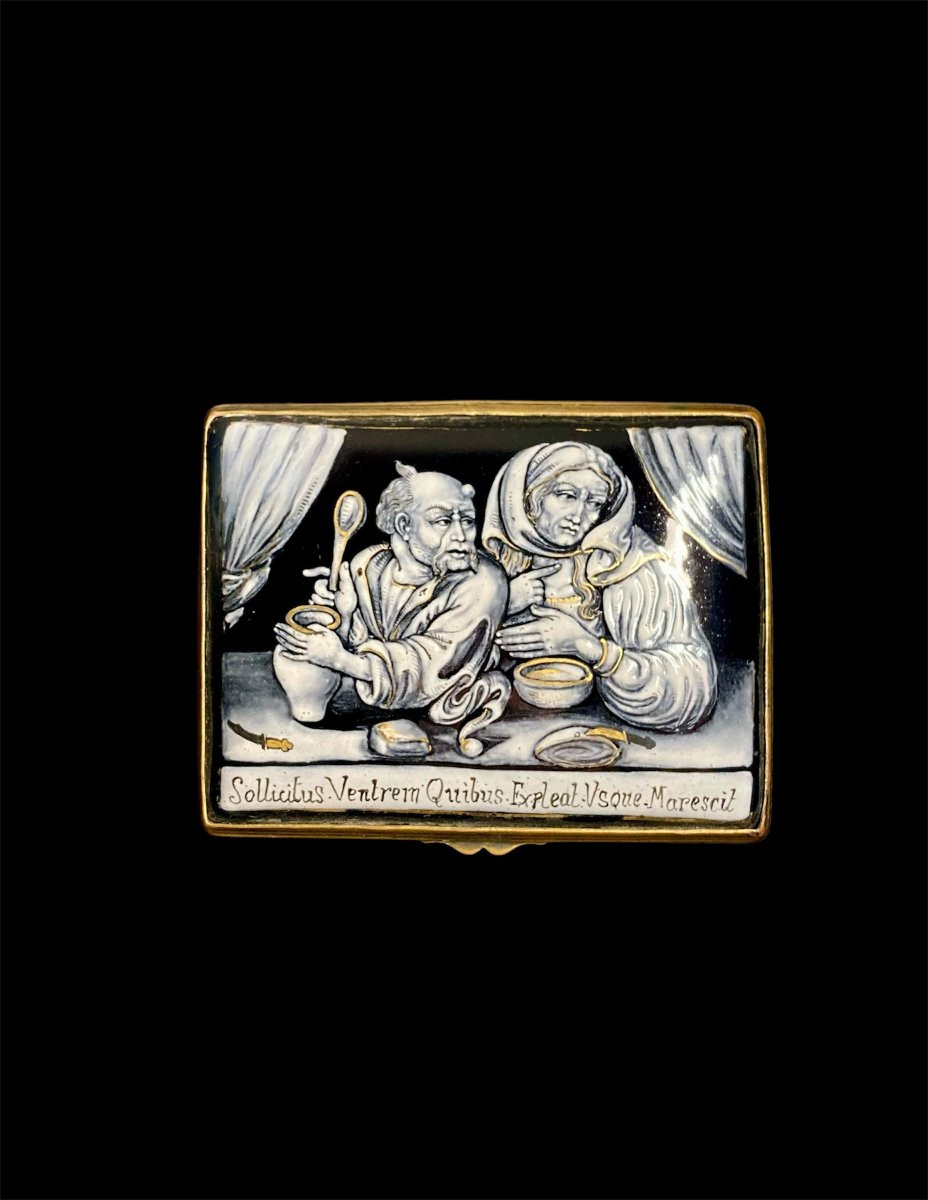 18th Century - Limoges - Enamelled Copper Snuff Box-photo-2