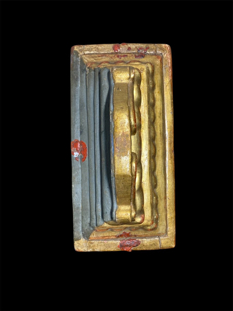 XVI Siècle - Venise - Coffret Reliquaire En Bois Richement Sculpté Et Doré-photo-7