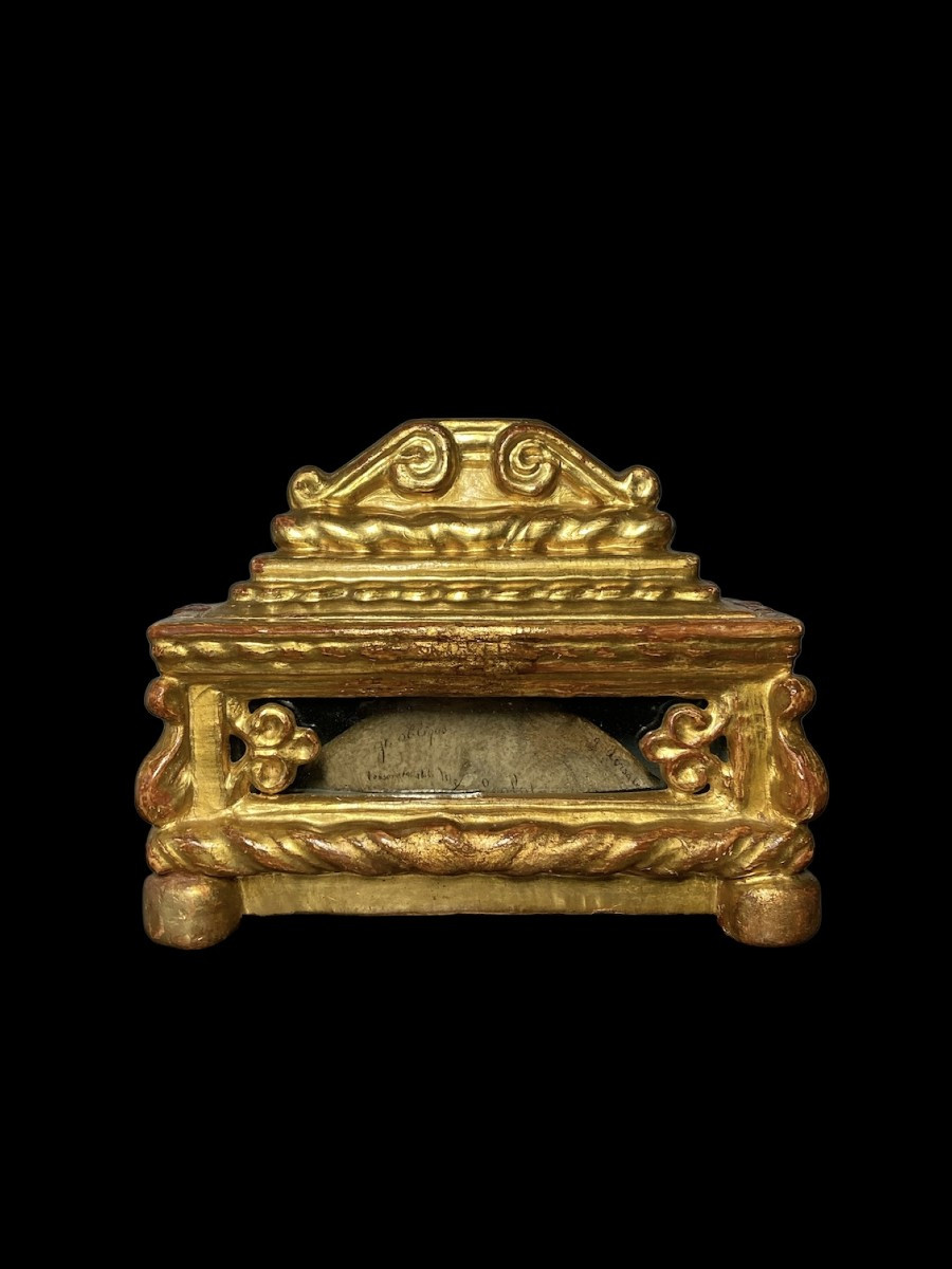 XVI Siècle - Venise - Coffret Reliquaire En Bois Richement Sculpté Et Doré