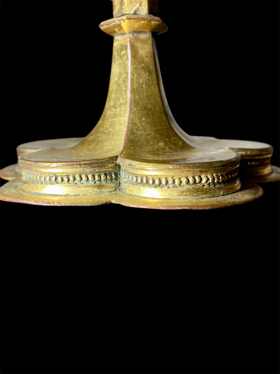 XV Siècle - France - Reliquaire En Cuivre Doré-photo-6