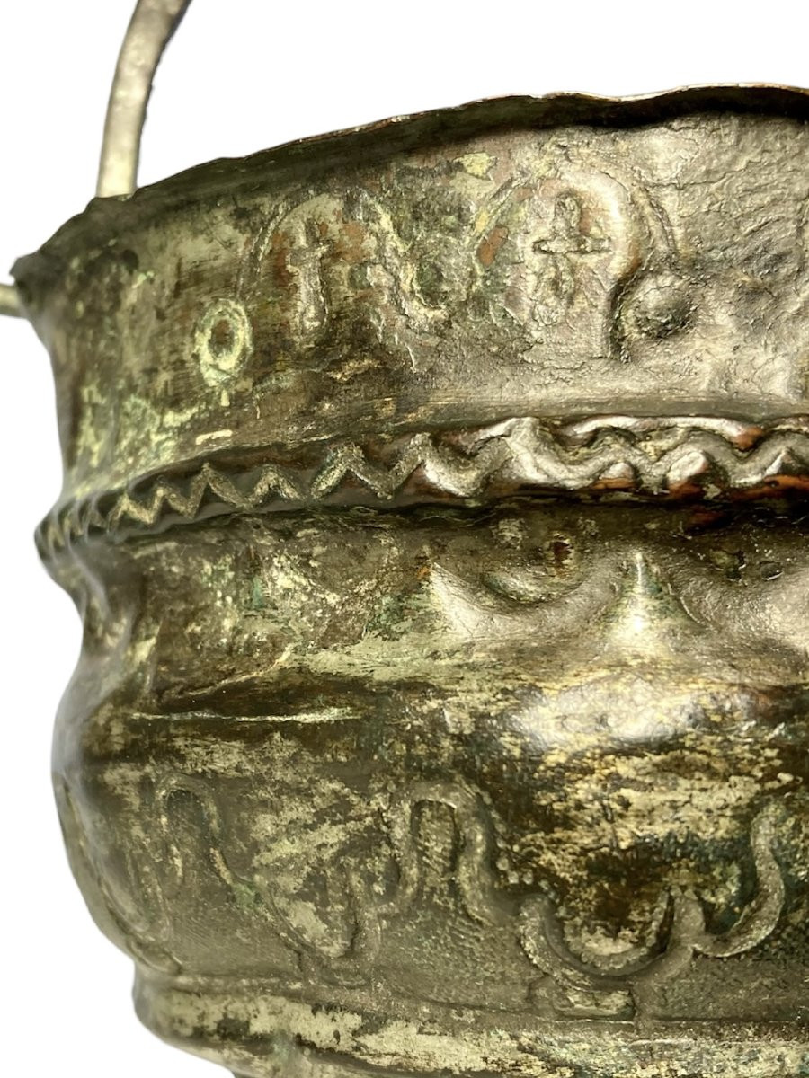 Norman Sicily - Mid-12th Century - Architectural Bronze-sheet Situla (allegory Of The Church)-photo-2