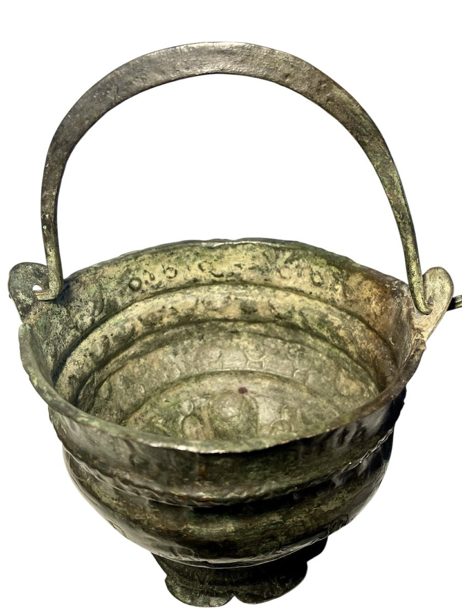Norman Sicily - Mid-12th Century - Architectural Bronze-sheet Situla (allegory Of The Church)-photo-3