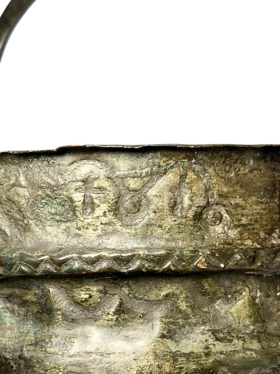 Norman Sicily - Mid-12th Century - Architectural Bronze-sheet Situla (allegory Of The Church)-photo-2