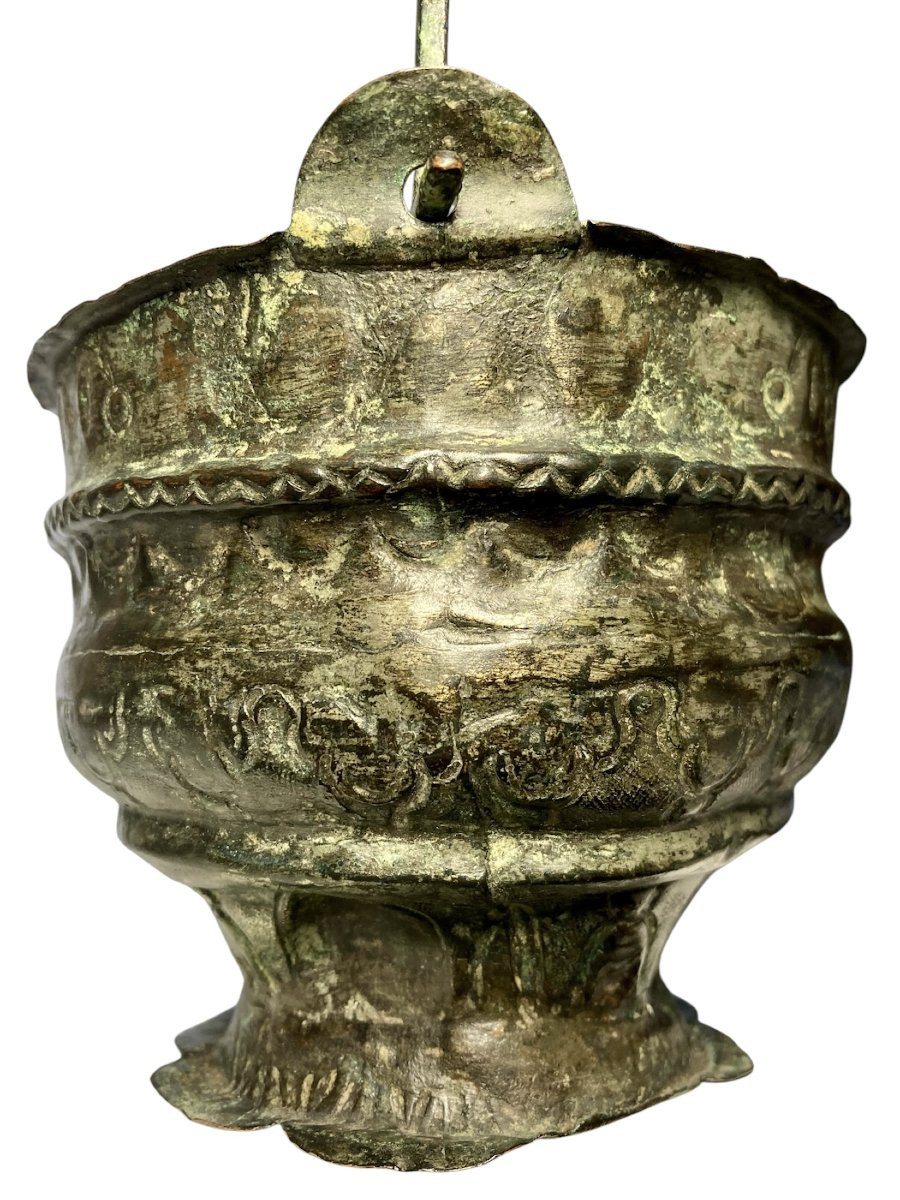 Norman Sicily - Mid-12th Century - Architectural Bronze-sheet Situla (allegory Of The Church)-photo-4