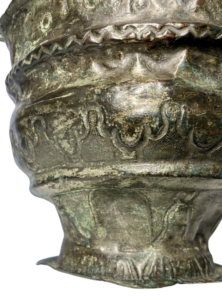 Norman Sicily - Mid-12th Century - Architectural Bronze-sheet Situla (allegory Of The Church)-photo-5