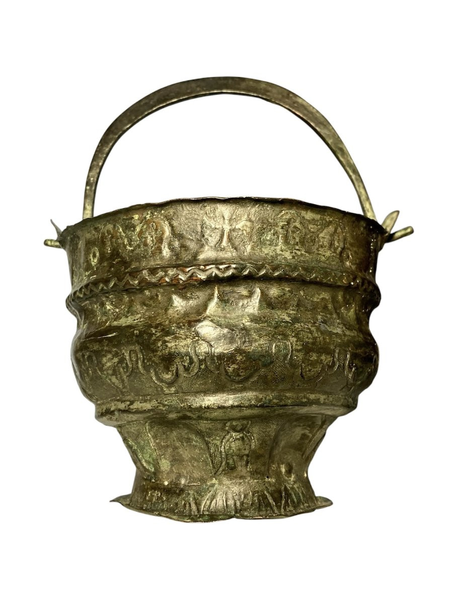 Norman Sicily - Mid-12th Century - Architectural Bronze-sheet Situla (allegory Of The Church)-photo-7