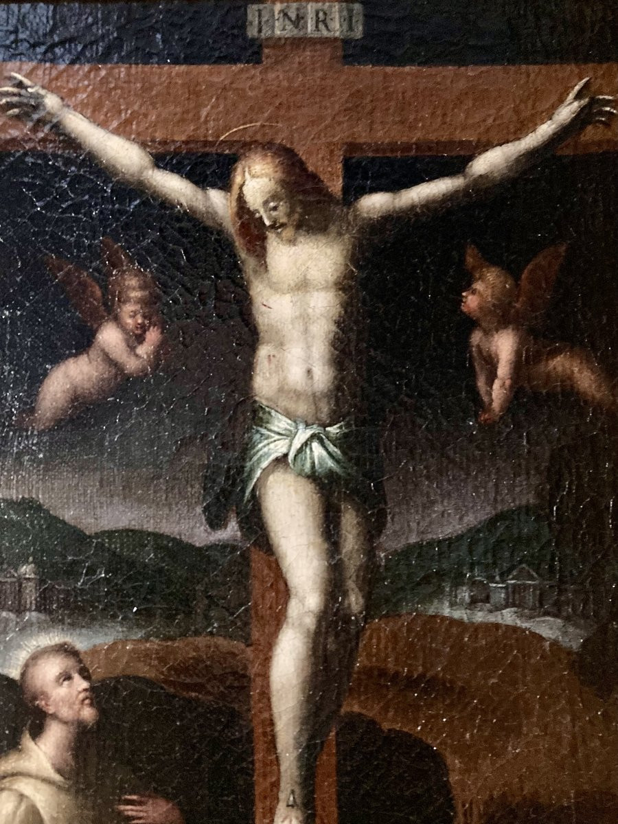 Francesco Morandini detto Il Poppi (Poppi 1544 - 1597 Florence) - Scène de la Crucifixion -photo-2