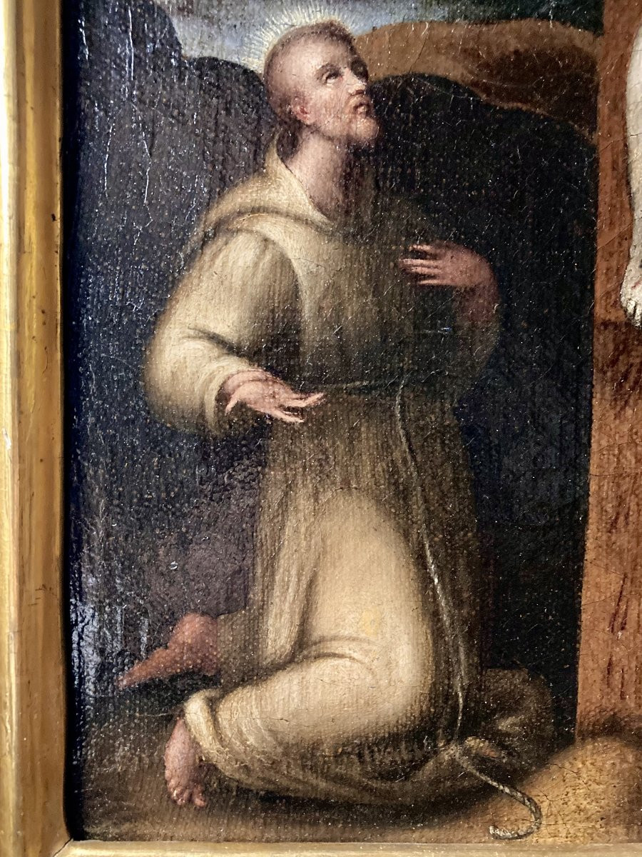 Francesco Morandini detto Il Poppi (Poppi 1544 - 1597 Florence) - Scène de la Crucifixion -photo-3