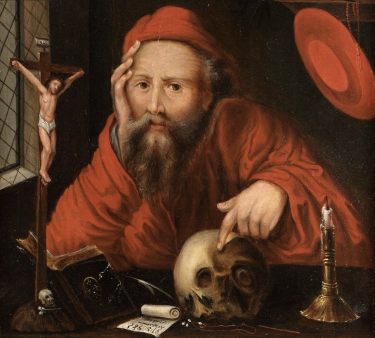 1897 - Oil On Canvas - Saint Jerome In His Study-photo-2