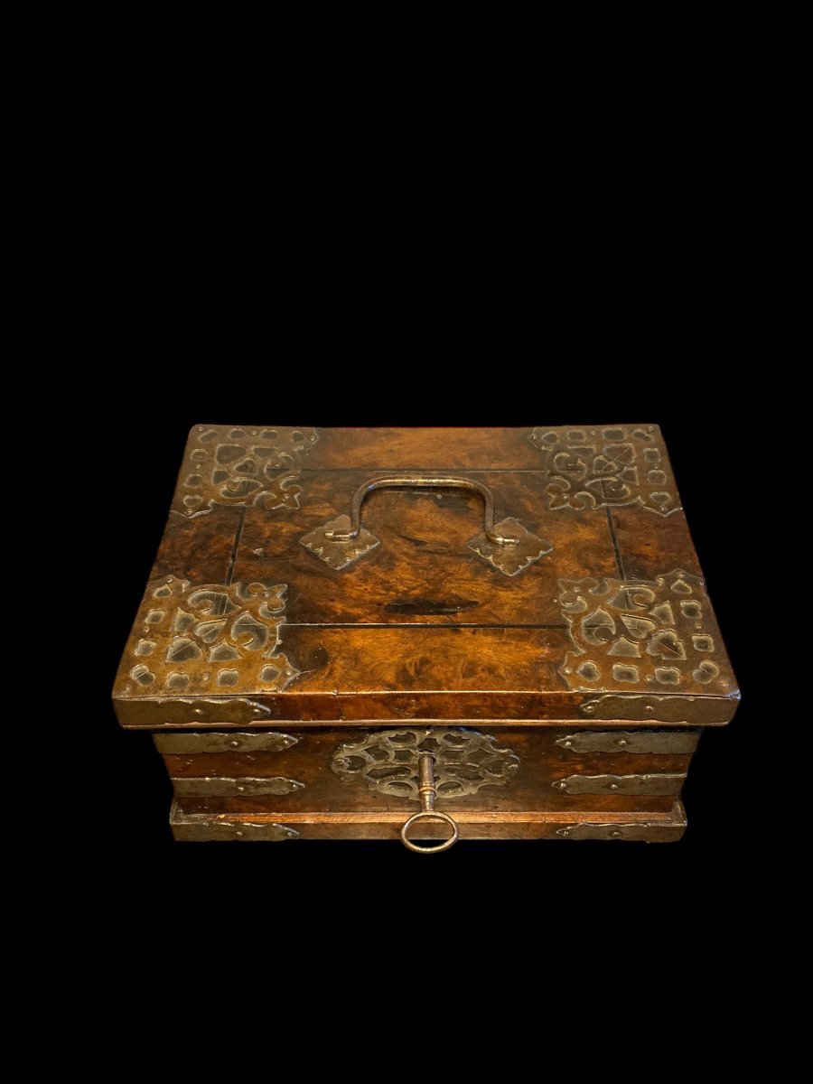 XVII Siècle - Venise - Coffret Marqueté En Bruyer De Noyer Et ébène-photo-1