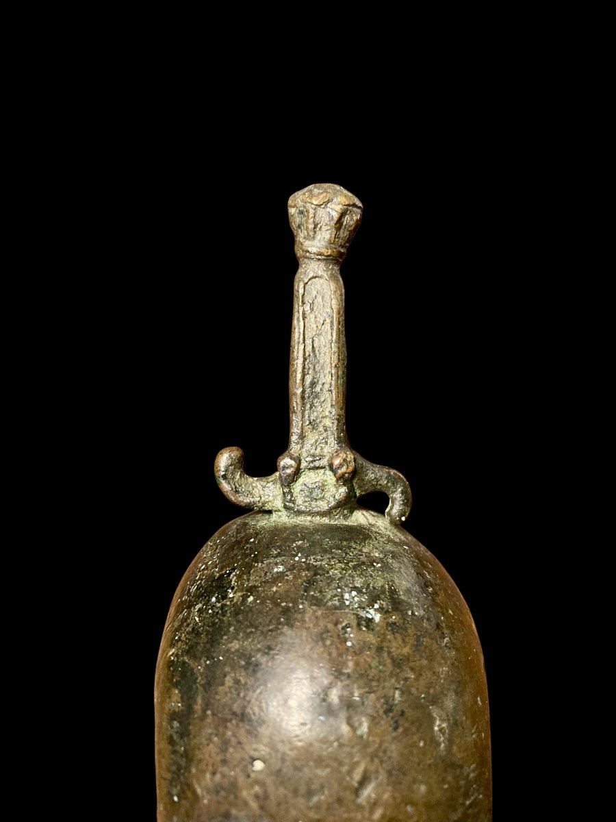 Northern Italy - 17th Century - Bronze Memento Mori Skull-photo-1
