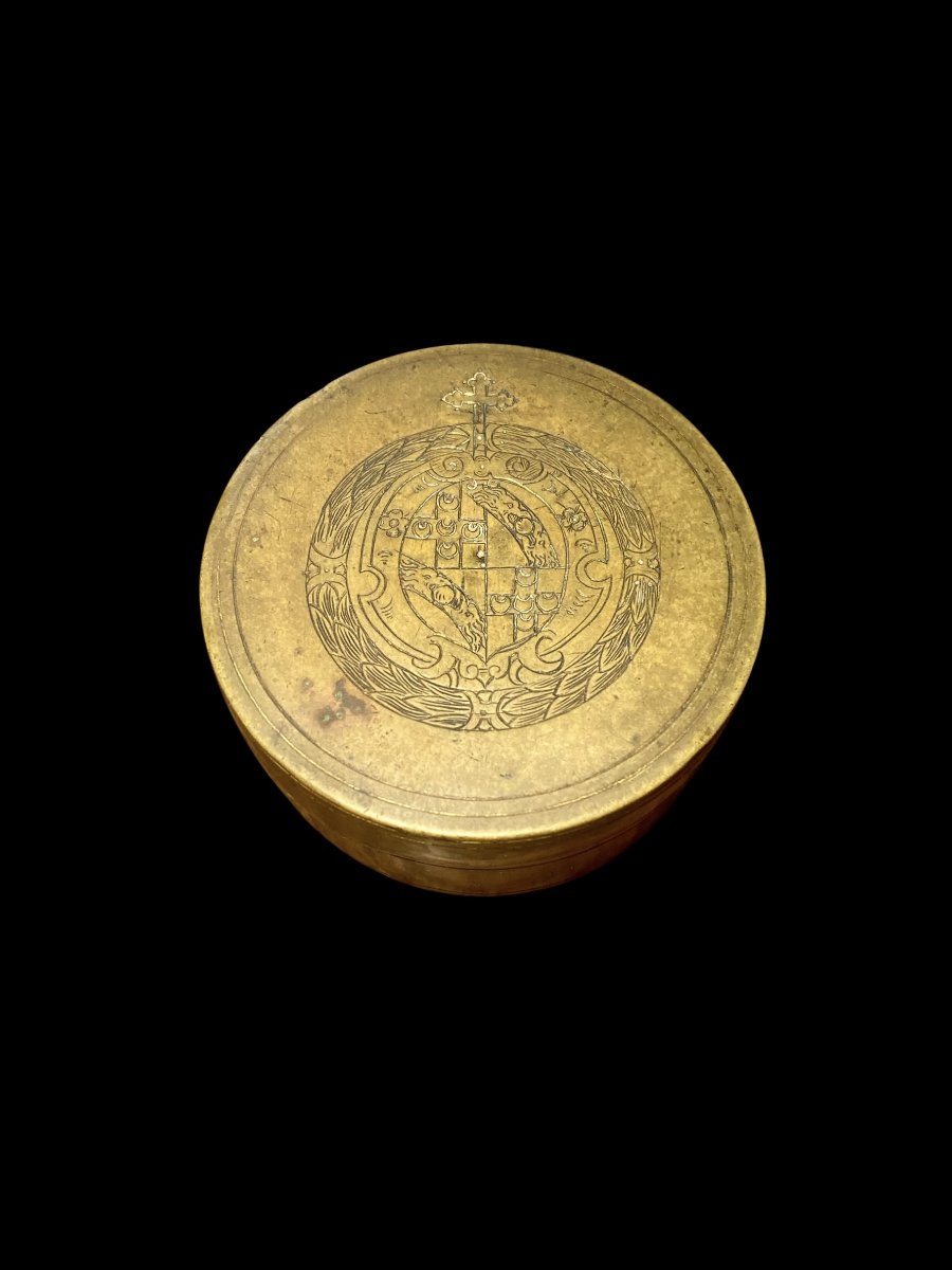 Francesco Bandini Piccolomini (Archevêque de Sienne 1538-1588) - Ciboire en bronze fondu-photo-2