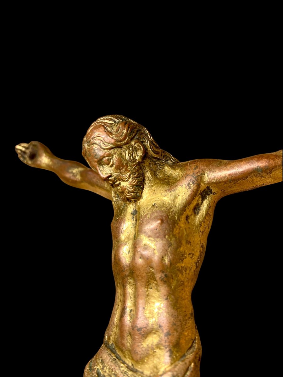 Florence - Troisième quart du XVIe siècle - Christ en bronze doré-photo-2