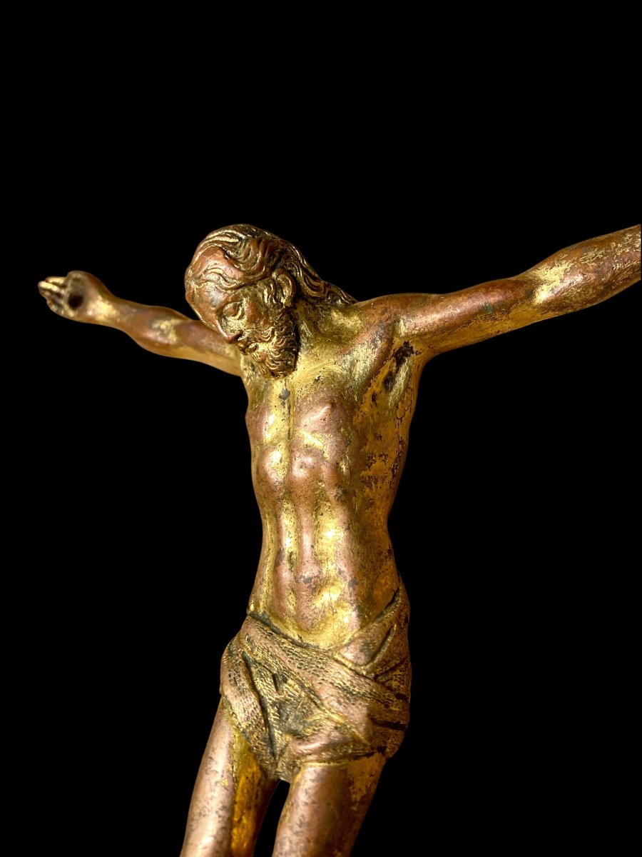 Florence - Troisième quart du XVIe siècle - Christ en bronze doré-photo-3