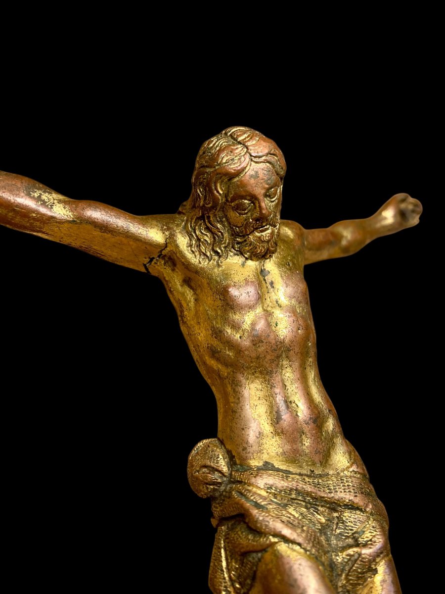 Florence - Troisième quart du XVIe siècle - Christ en bronze doré-photo-1