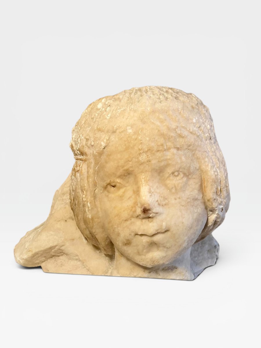 Northern Italy - Late 14th Century - Marble Angelic Protome