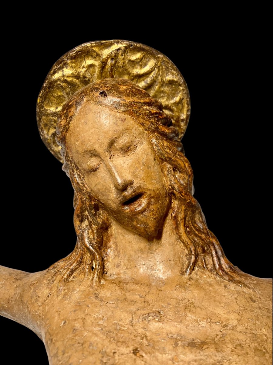 Atelier de Benedetto da Maiano - 1480/1490 - Crucifix en bois polychrome et toile enduite -photo-4