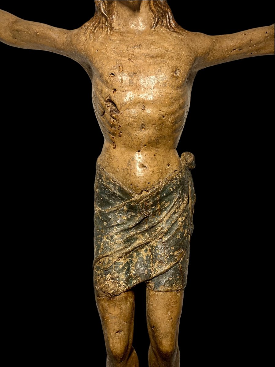 Atelier de Benedetto da Maiano - 1480/1490 - Crucifix en bois polychrome et toile enduite -photo-4