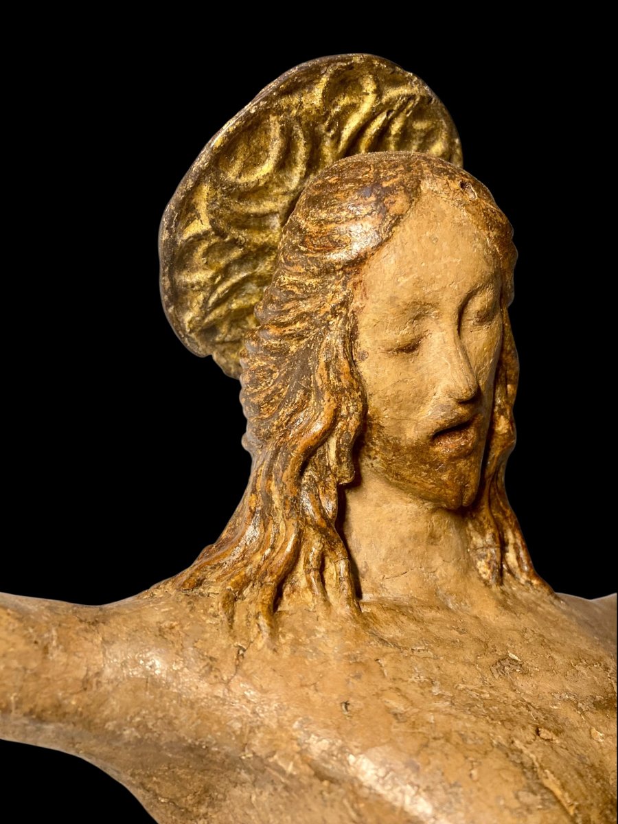 Atelier de Benedetto da Maiano - 1480/1490 - Crucifix en bois polychrome et toile enduite -photo-6