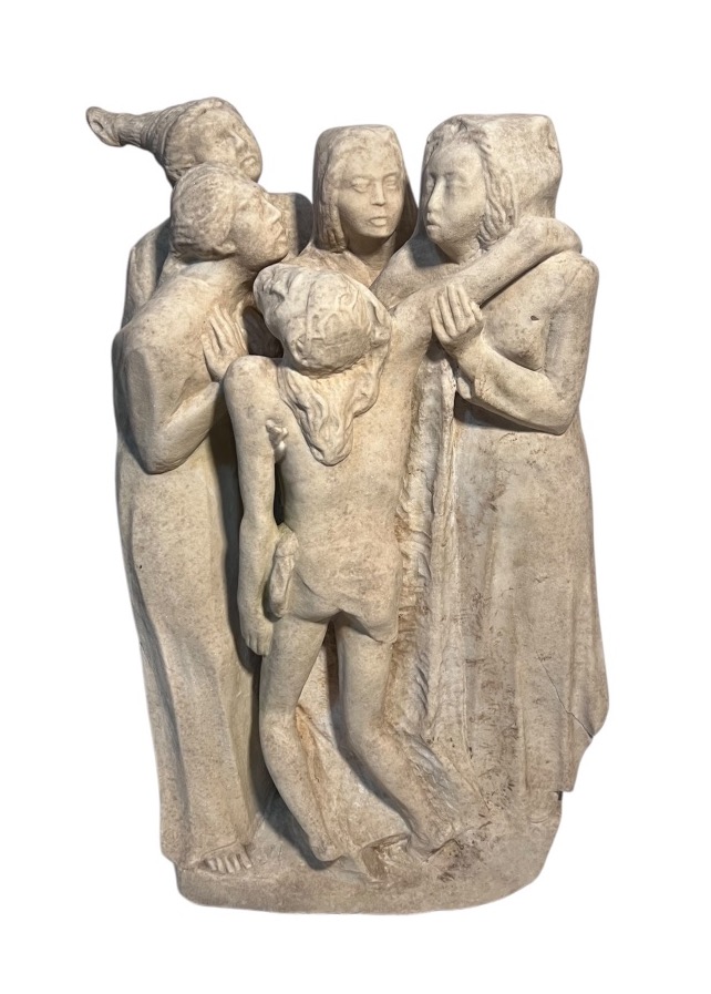 1910–1930 — Sculptor From Northern Italy — Pietà Group In Limestone-photo-2