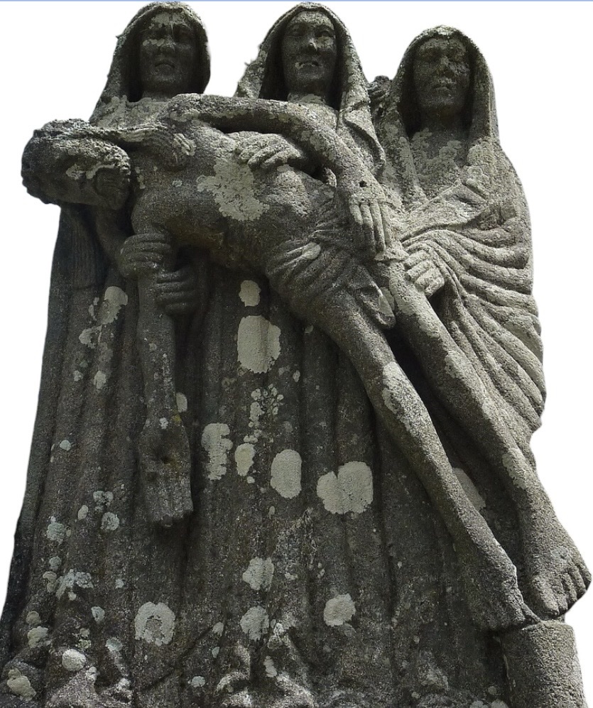 1910–1930 — Sculptor From Northern Italy — Pietà Group In Limestone-photo-7