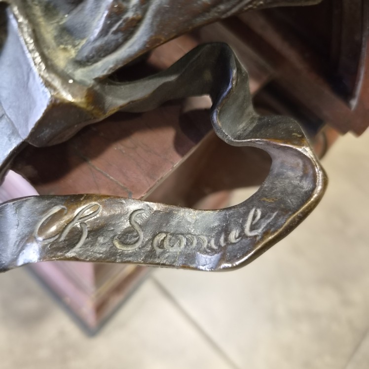Bronze Signed Samuel Charles (1882-1938)-photo-3