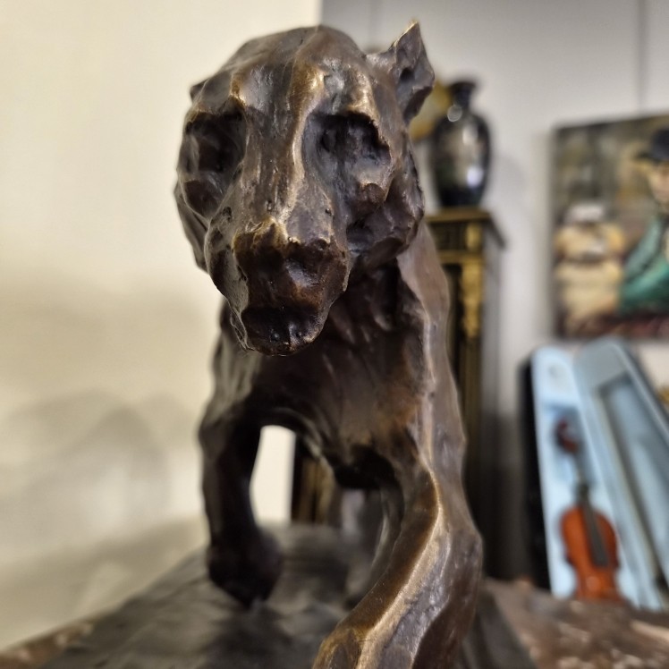 Bronze Walking Panther (bugatti Rembrandt 1884-1916)-photo-3
