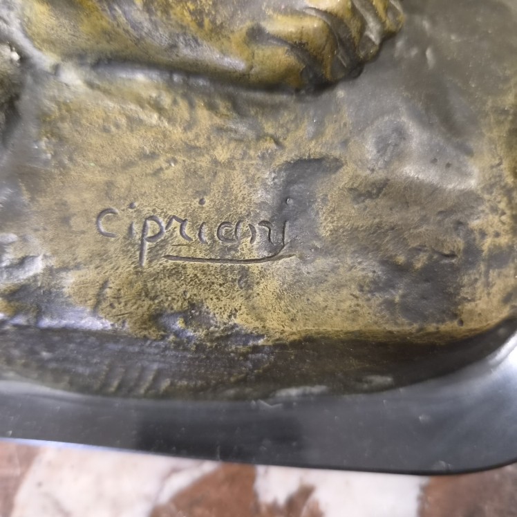Bronze Sculpture Signed Cipriani Representing A Nude Woman.-photo-3