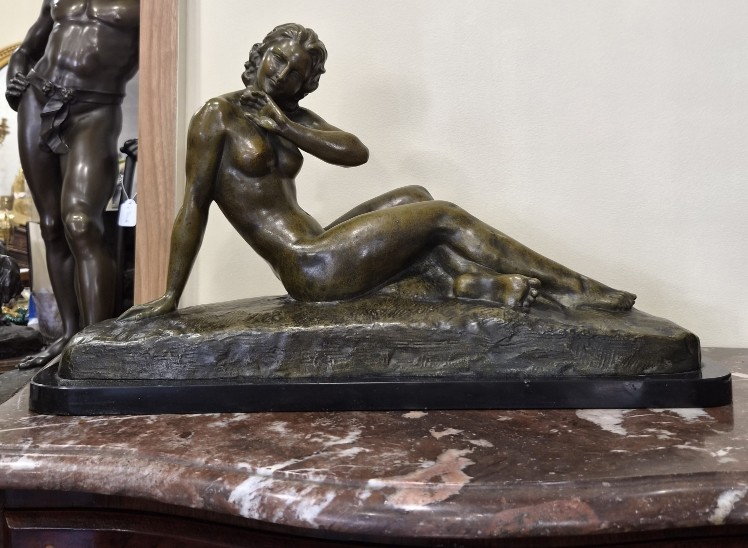 Bronze Sculpture Signed Cipriani Representing A Nude Woman.-photo-4