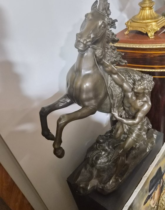 Grand bronze Chevaux de Marly de Guillaume COUSTOU-photo-4