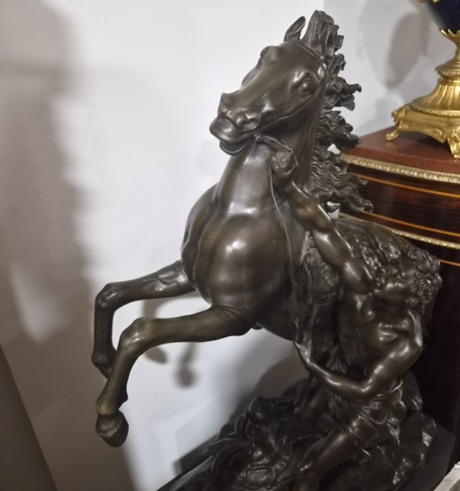 Grand bronze Chevaux de Marly de Guillaume COUSTOU-photo-2
